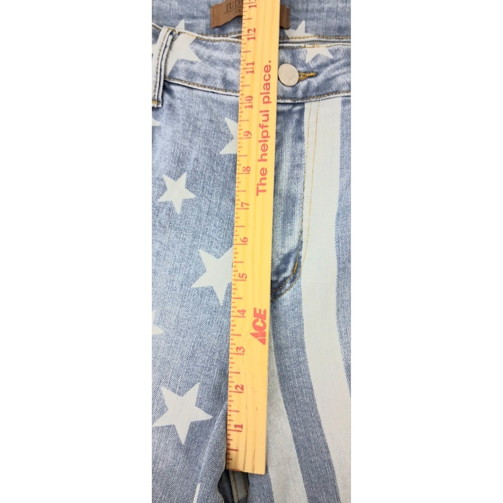 Judy Blue Jeans Women's Size 16W Star & Stripes Flare Denim Patriotic USA Preown - Picture 10 of 15